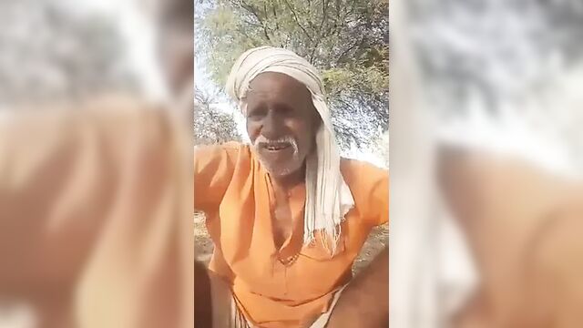 Uncut indian old guy