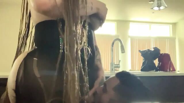 THICC Big Booty Tranny VH Gets Sucked Off 2