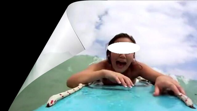 My wife's bikini fell off while she was swimming