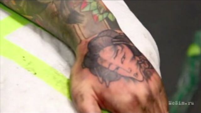 japanese faces hand tattoo - McSim Tattoo Machines - Excalibur Tattoo Machines