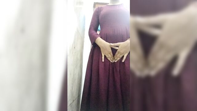 Indian Desi girl bathing after college and fingering in anal