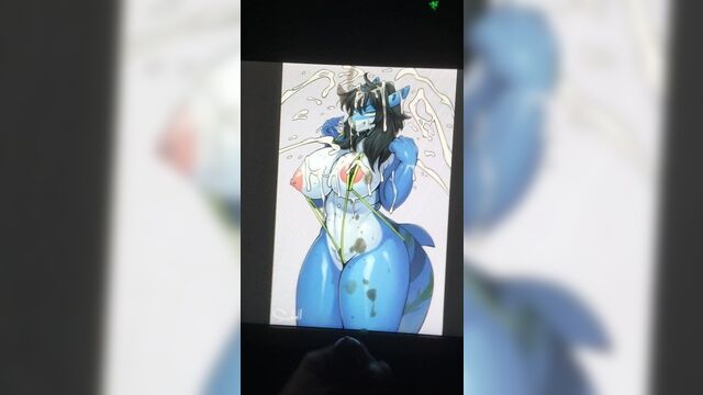 Furry Shark Cum Tribute