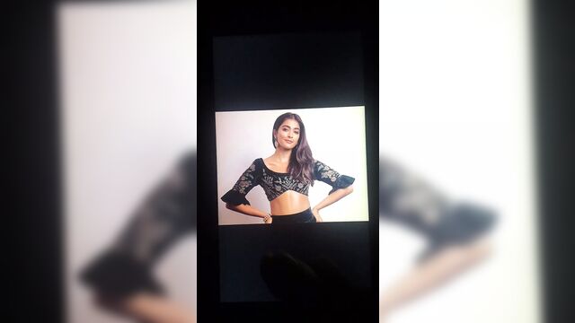 Pooja Hegde Cum tribute moaning hard 01