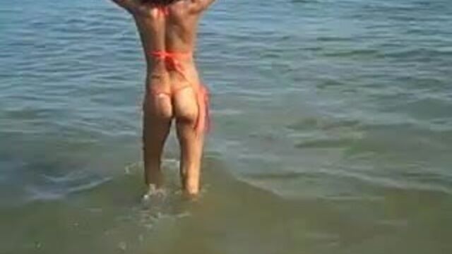 18 Year Old Jewel In See-Thru G-String Bikini!