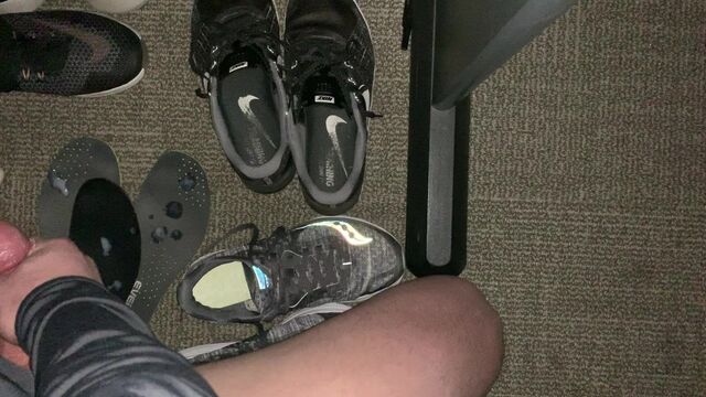 Hot load blasting girls sweaty gym shoes