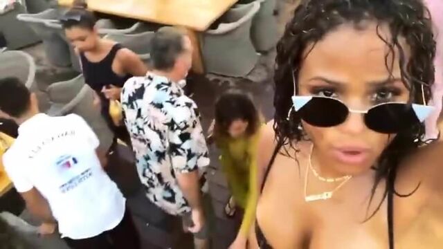 Christina Milian looking hot as fuck on vacation