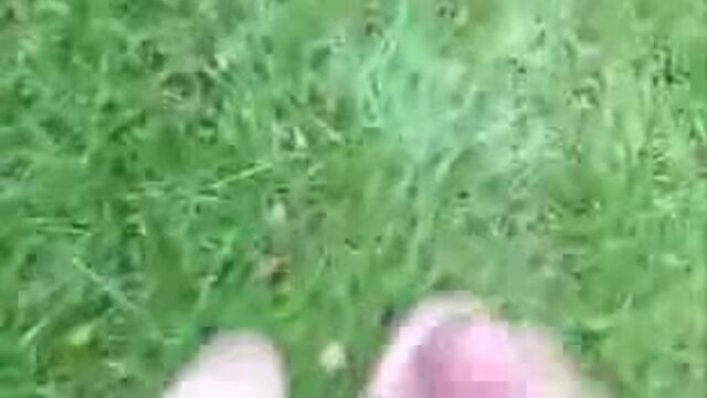 Jerk off in nature