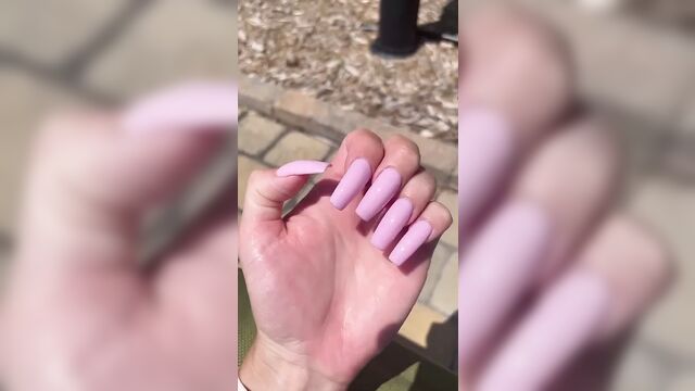Talyn’s Long Light Pink Nails