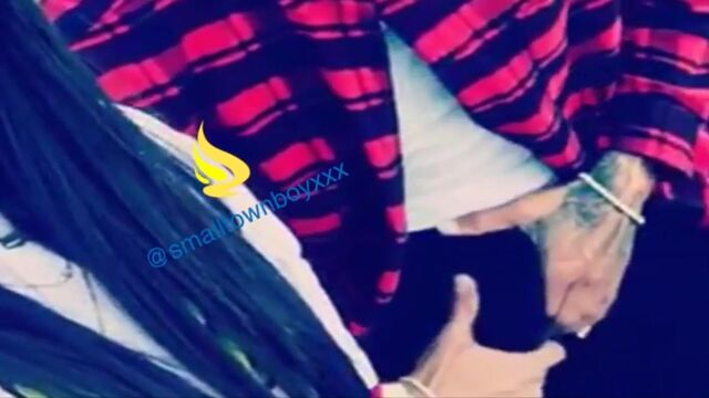 Chris Brown grabbing