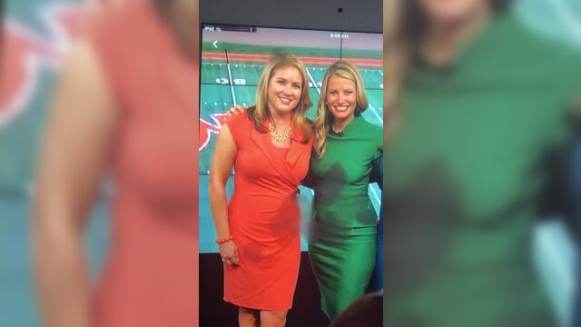 WOODTV Emily Linnert and Teresa Weakley take cumshot
