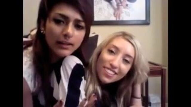 Lesbian girlfriend make out session