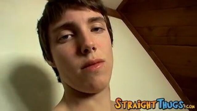 Shy tattooed guy worked his hard dick