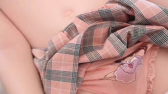 Shemale sex doll fucks and gets fucked by a plush