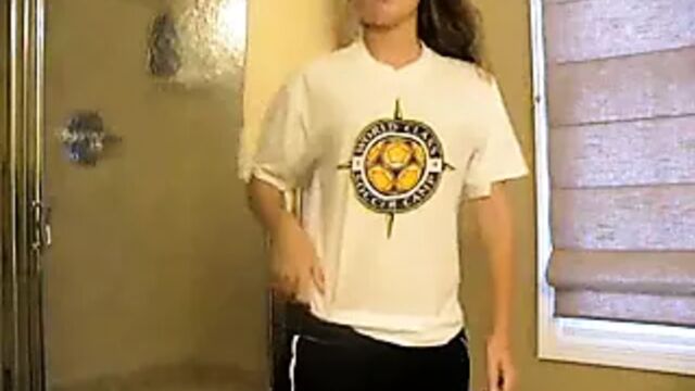 Soccer girl strip