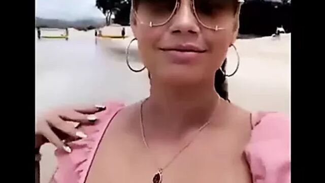 Chanel West Coast Topless with Areola and Nip Slips