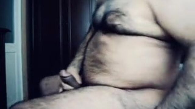 Big bear Modeling his underwear! Big cock!