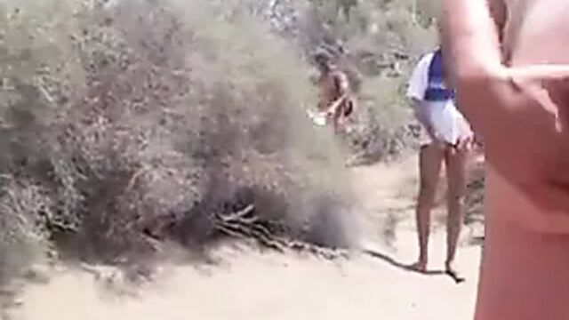 letting wife give handjob to stranger at the beach TTT
