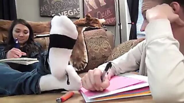 Distracted Lesbian Foot Worship