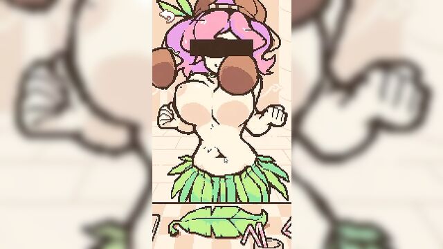 CocoNut Shake - Pixel Hentai game – Huge breasts, beach milking