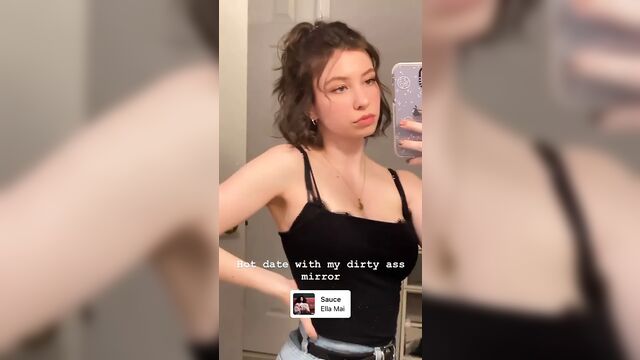 Katelyn Nacon hot mirror selfie