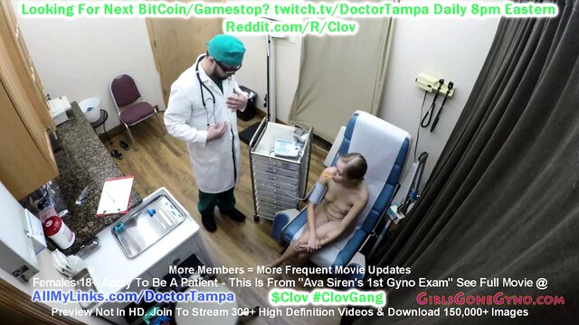 $CLOV Ava Siren's 1st Gyno Exam EVER Is With Doctor Tampa