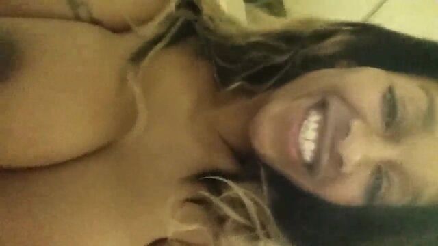 Black Shemale Showing Off Her Body