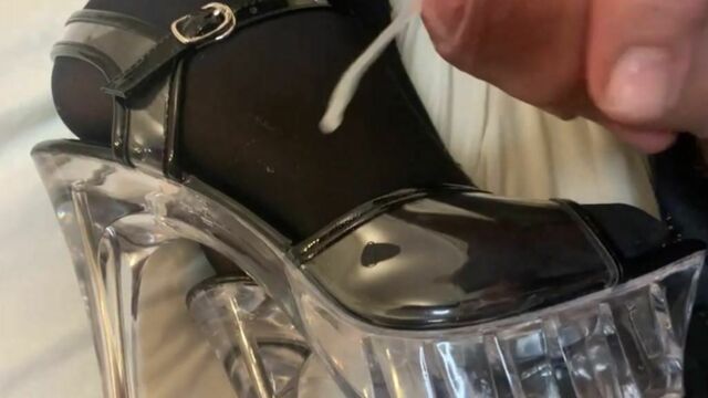 Cum on Transparent High Heel Sandals