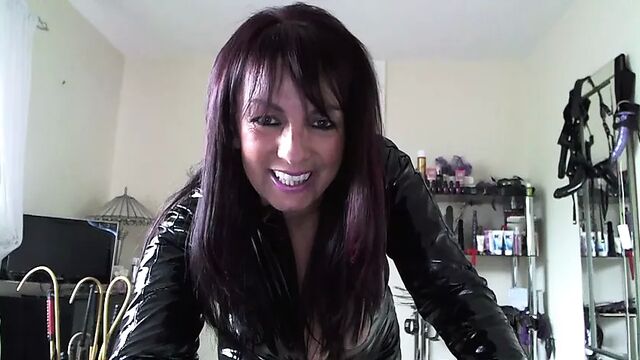 milf in pvc catsuit talking dirty