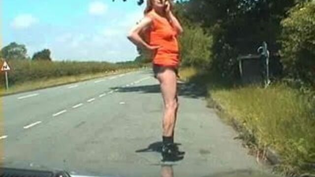 Zoe tranny bitch in tiny dress then hotpants