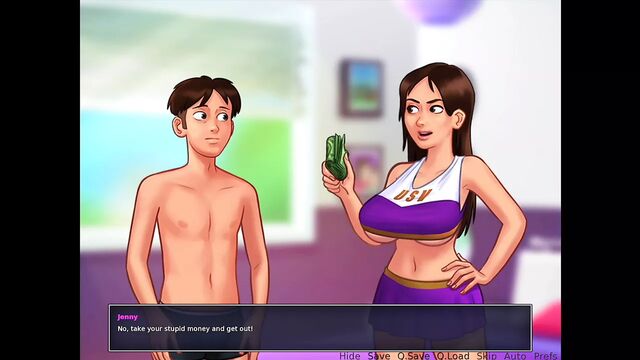Summertime Saga- Jenny fucks on cam