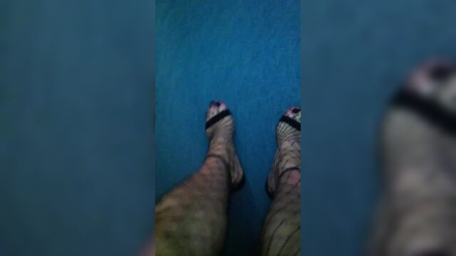 Walking in Sexy High Heels Fishnet Stockings