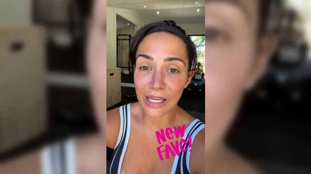 Frankie Bridge has a sore bum after a workout