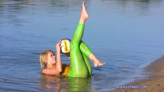 Shiny Wet Leotard & Leggings