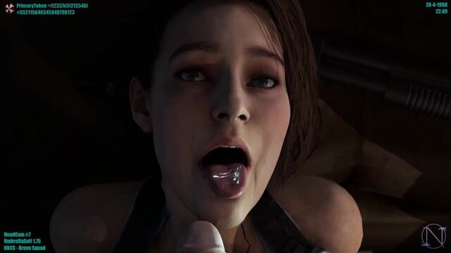 (Sound) Jill Valentine pov blowjob; facefuck [Resident Evil;Porn;Hentai;Oral;Fellatio;Forced;Rough;R34;Blender;порно;секс;минет]