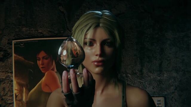 (Sound)Lara Croft in Trouble full version : solo masturbation [Tomb Raider;Porn;Horsecock Dildo;Blender;R34;Sex;порно;секс;соло]