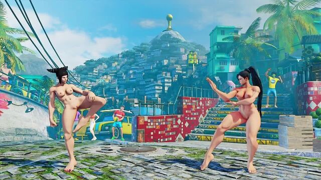 Street Fighter V — Juri VS Chun-Li — Nude Mod