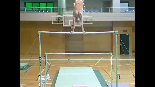 Romanian gymnast Corina Ungureanu works out naked