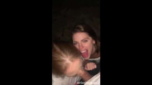 [Onlyfans] Adriana Chechik & Megan Rain - public blowjob, facial